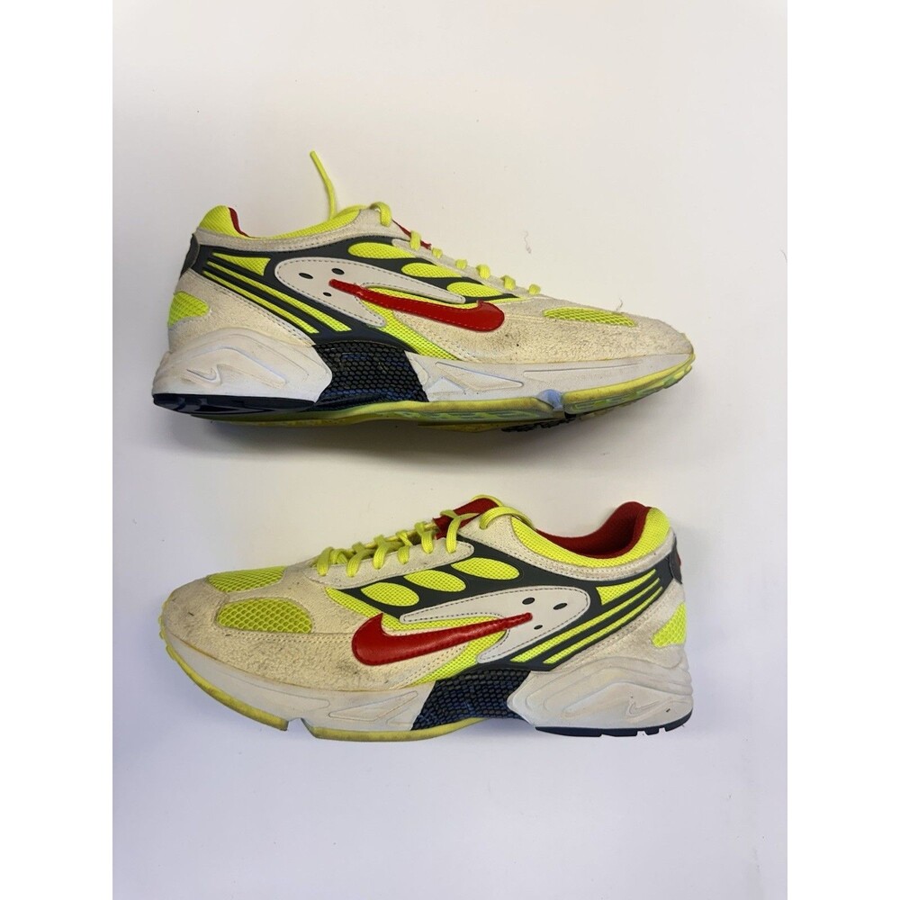Nike Air Ghost Racer White Atom Red Neon Yellow AT5410-100 Men’s Size 10.5